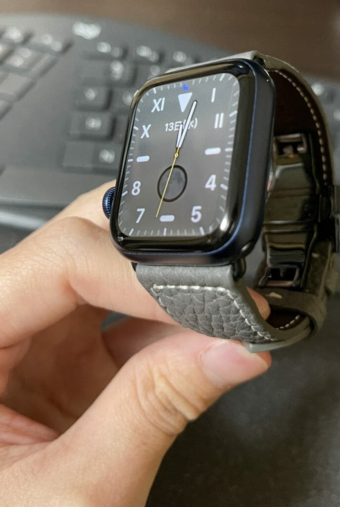 未使用 エポナス Apple Watch用バンド コペンハーゲングレー シルバー toppu - レザーベルト - ott.co.za